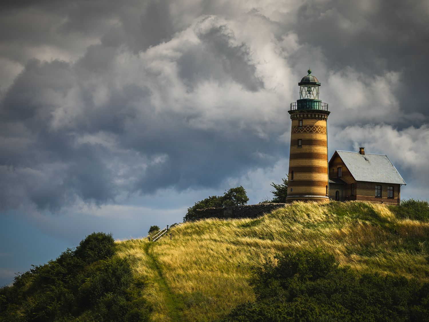 De vuurtoren van Sprogø Denemarken