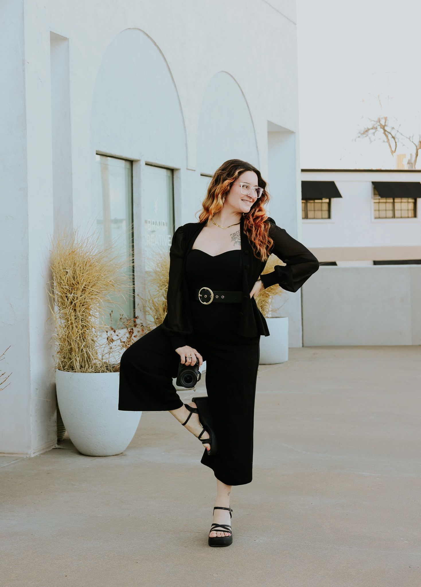 Photographer with a fun pose