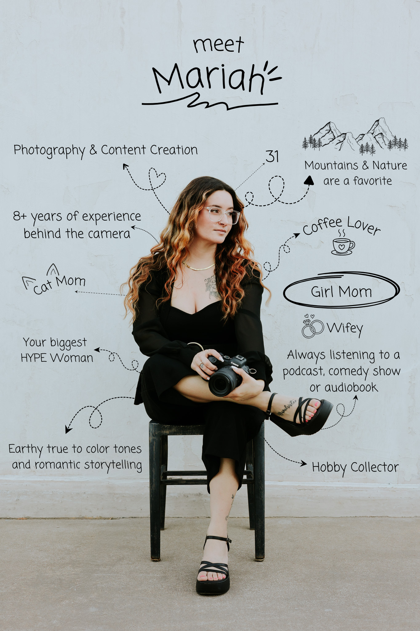 Meet Mariah, a photographer and content creator with 8+ years of experience, coffee lover, girl mom, and wifey.