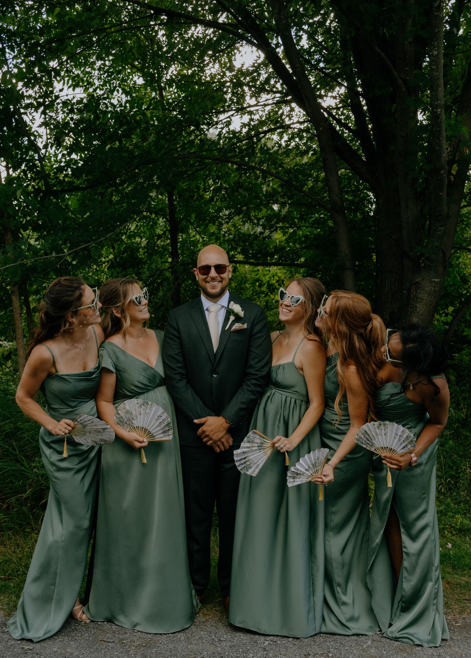 Bridal party summer photos