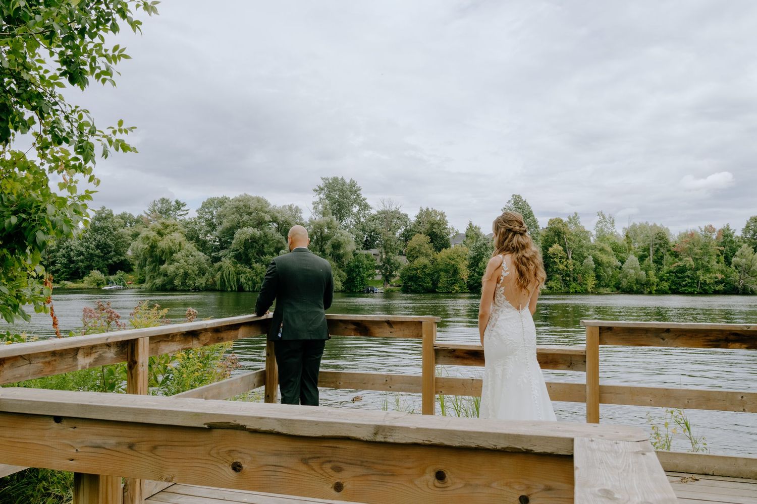 First look for couple at wedding - Mag's socials wedding photographer