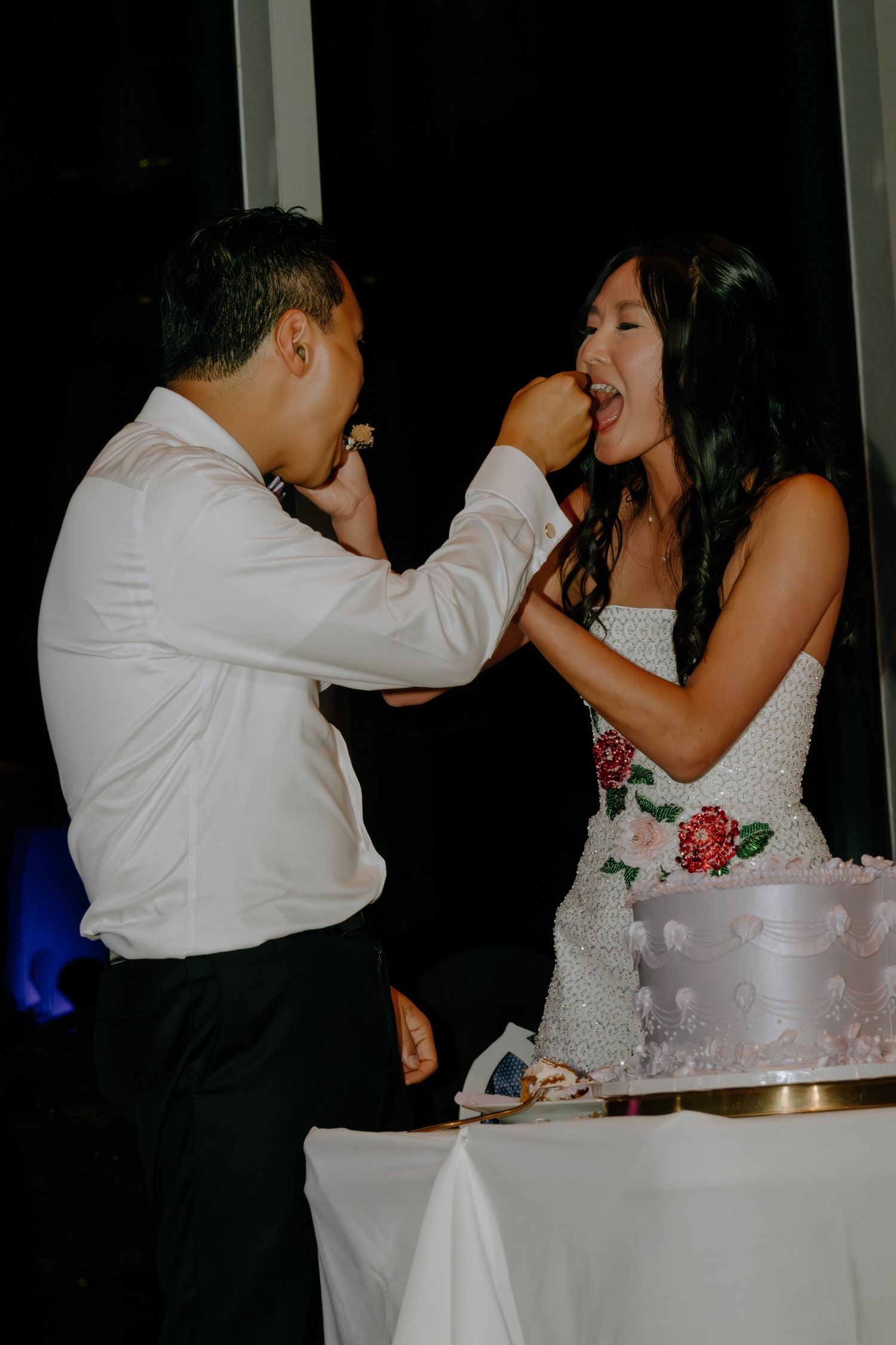 Cake cutting at a wedding - Mag's Socials wedding photographer