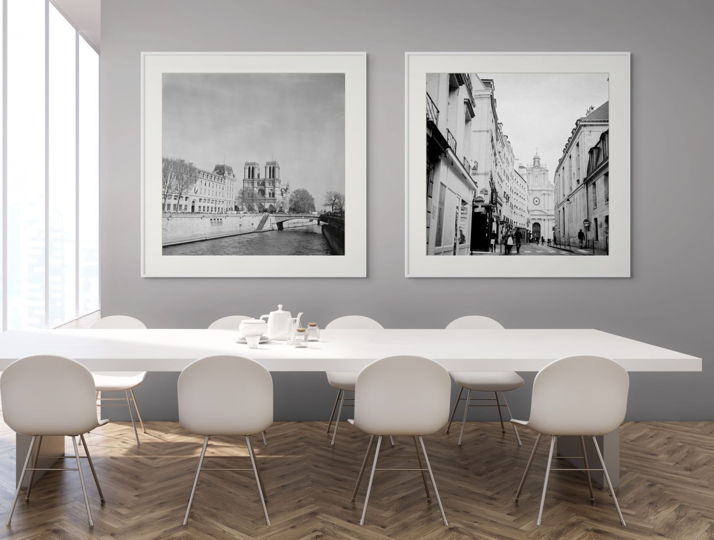 Paris travel print. Home decor, wall print. Living room decor, dining room decor. Black and White wall art. Hotel decor. Notre dame print.