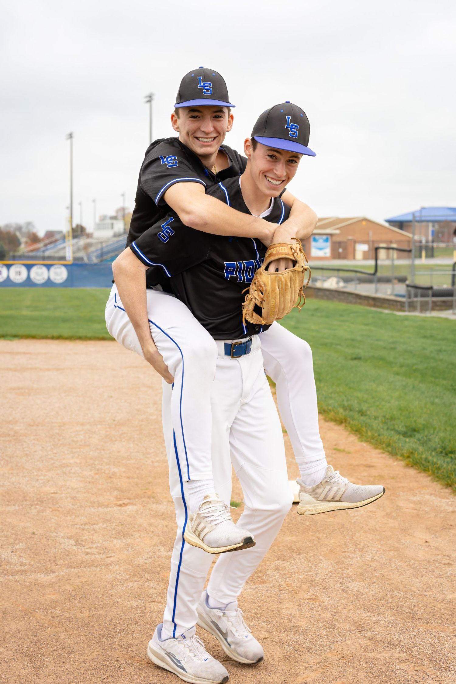 Senior baseball portrait with an emphasis on movement and atmosphere | senior friends session in Lancaster, PA