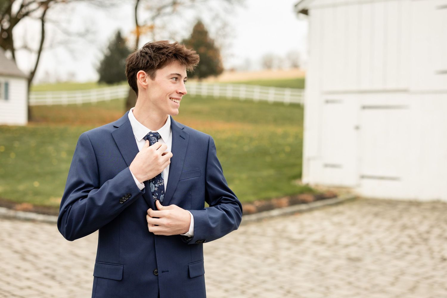 Luxury senior portraits at a private Lancaster County estate