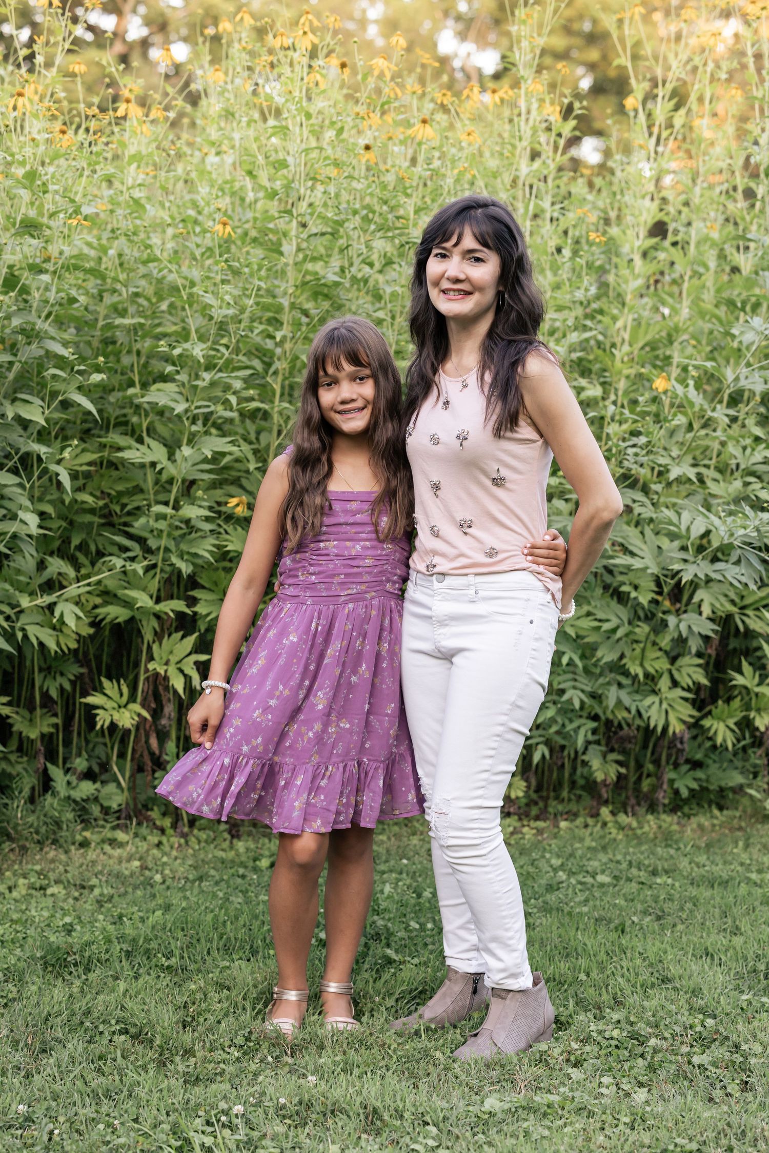 Mother and daughter pose at Grings Mill in Reading PA