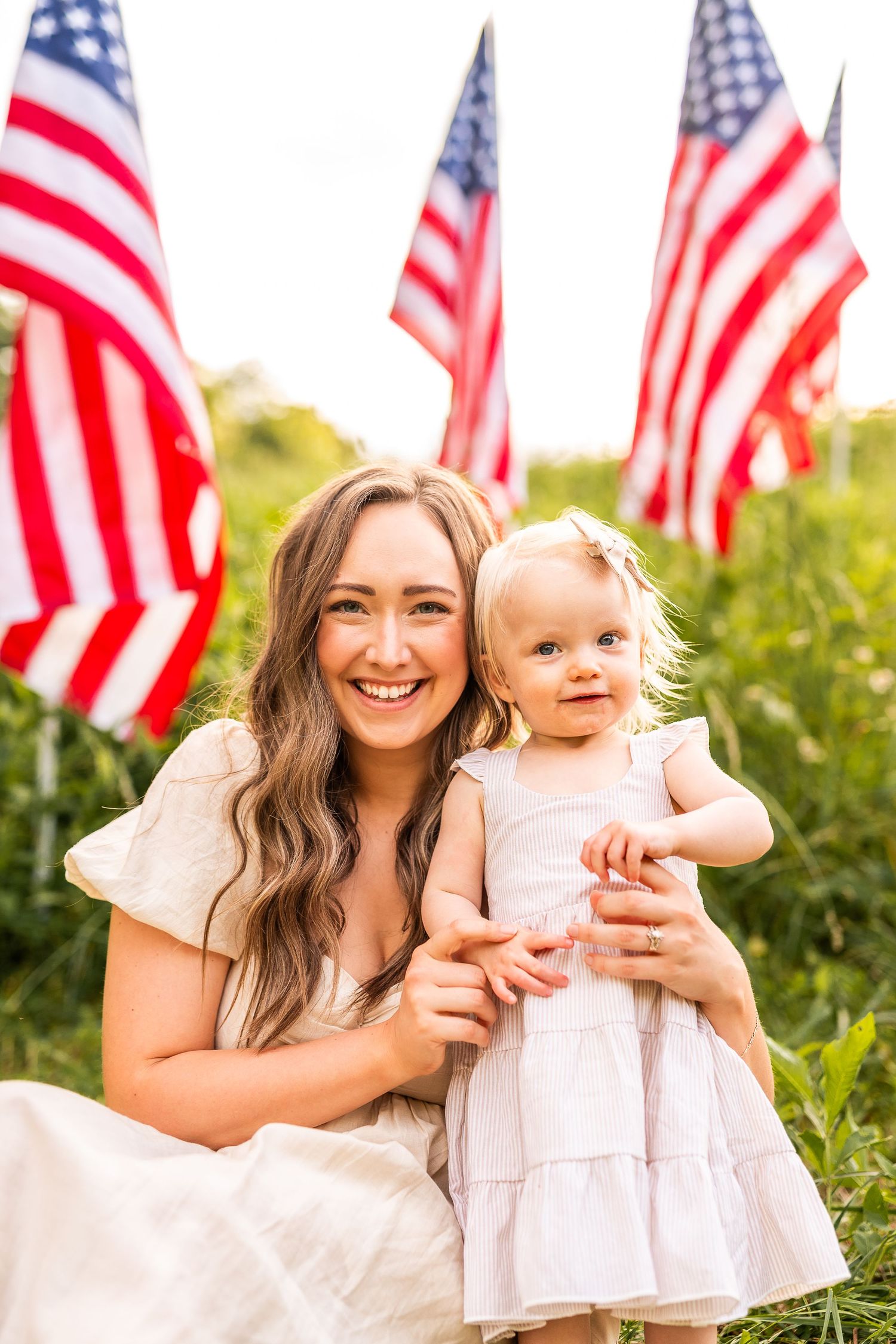 Mother Daughter Photography mini session Clarksville, TN Nashville, TN Fourth of July Patriotic Summer Photos Fathers Day Mini Session