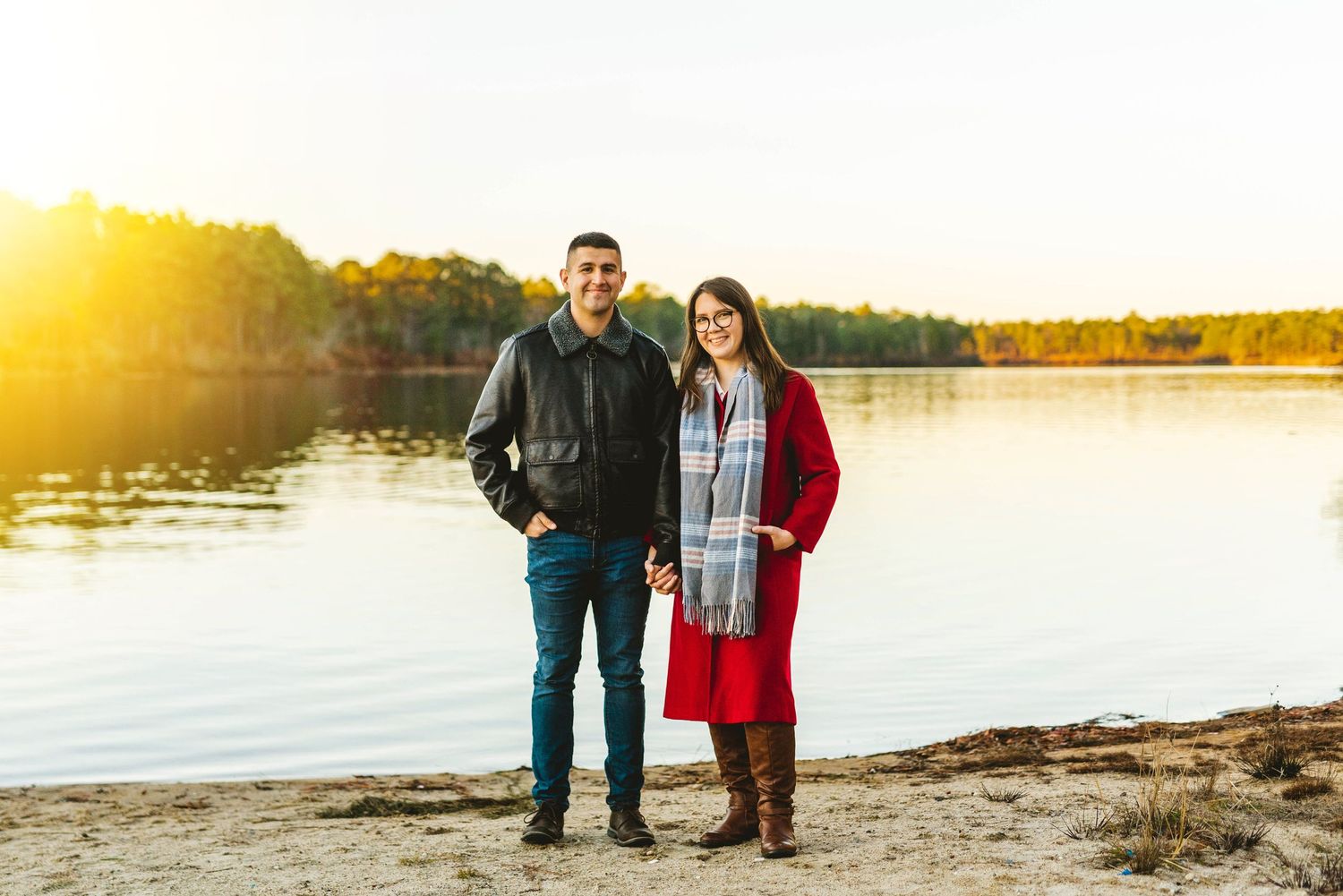 Lake photos of couple.  Golden hour.  High quality affordable photographer.  Experienced photographer.  Veteran owned.  Clarksville, TN