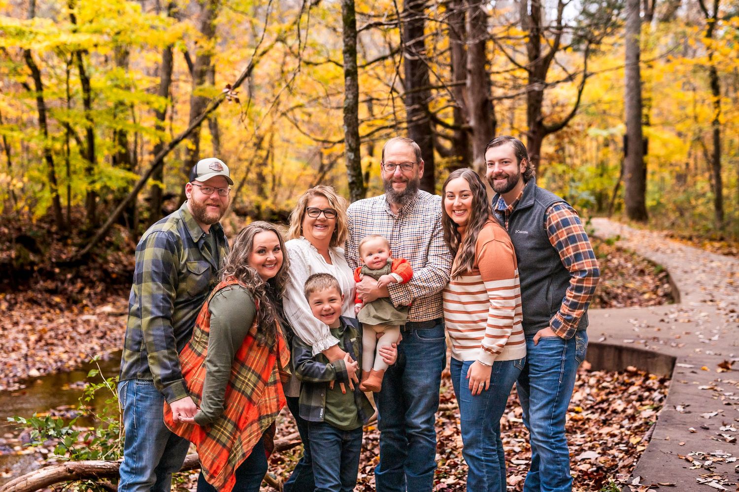 Fall mini photography session Clarksville Tennessee TN affordable family photographer Dover Fort Campbell Woodlawn Extended Family Session