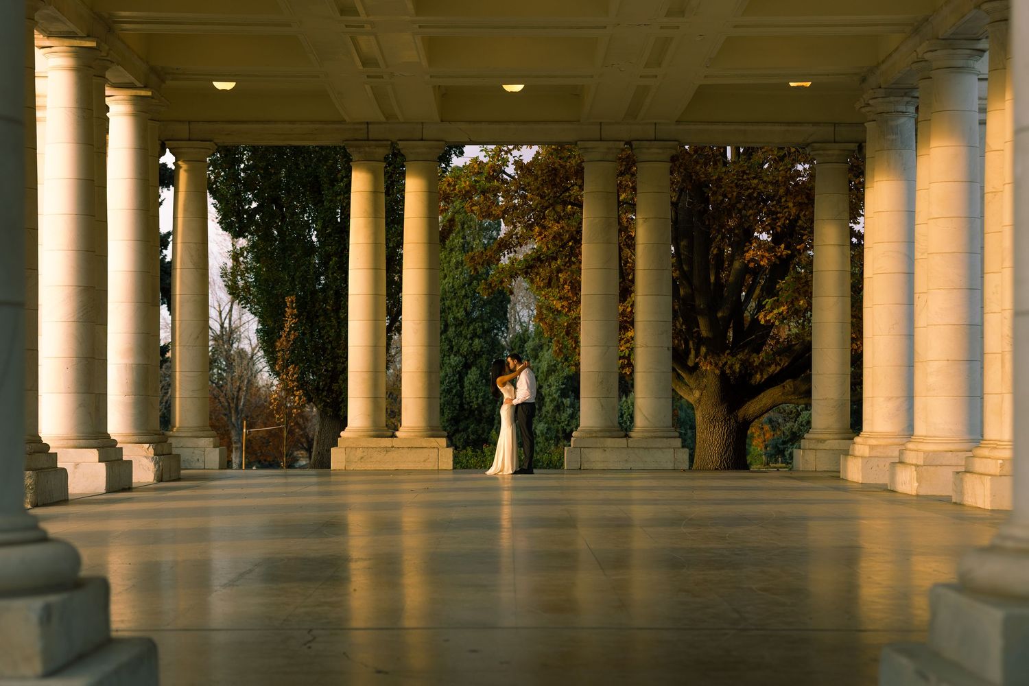 Northern Colorado wedding and couples photographer at Cheeseman Park with cinematic, romantic, and timeless photos.