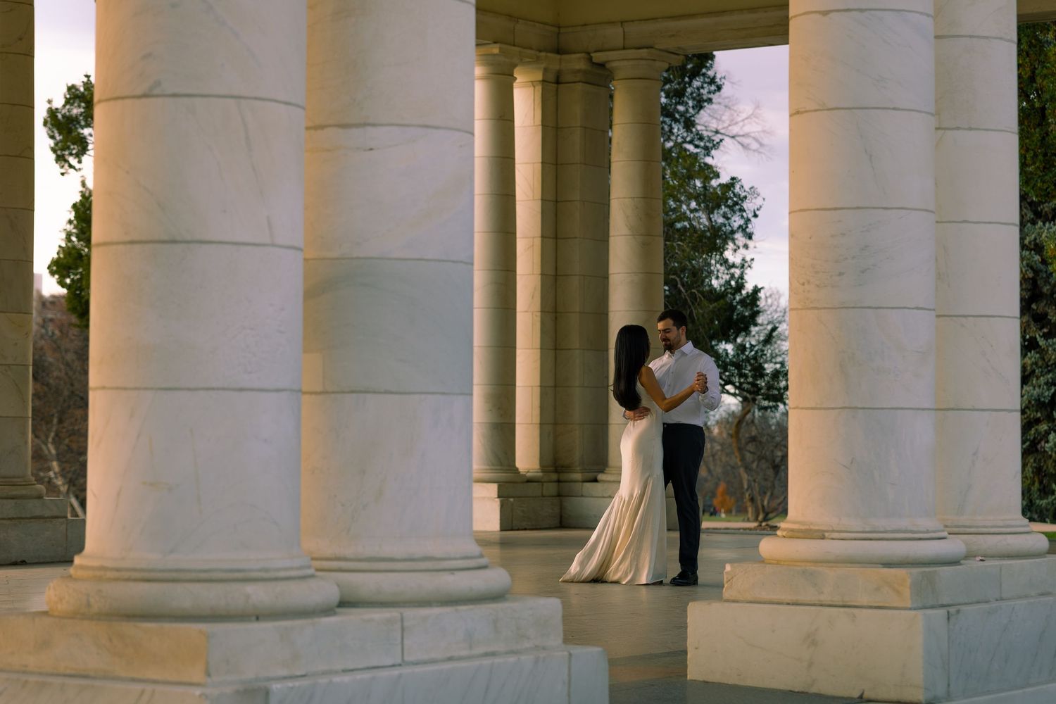Northern Colorado wedding and couples photographer. Cheeseman Park with cinematic, romantic, and timeless photos.
