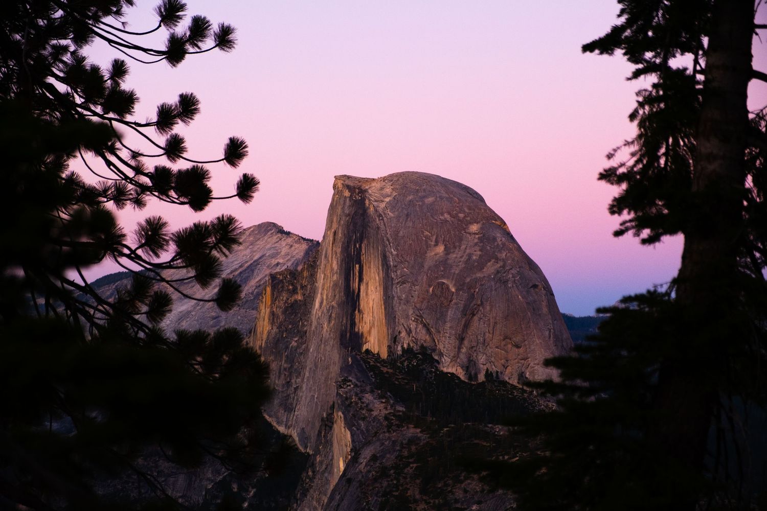 yosemite half dome sunset