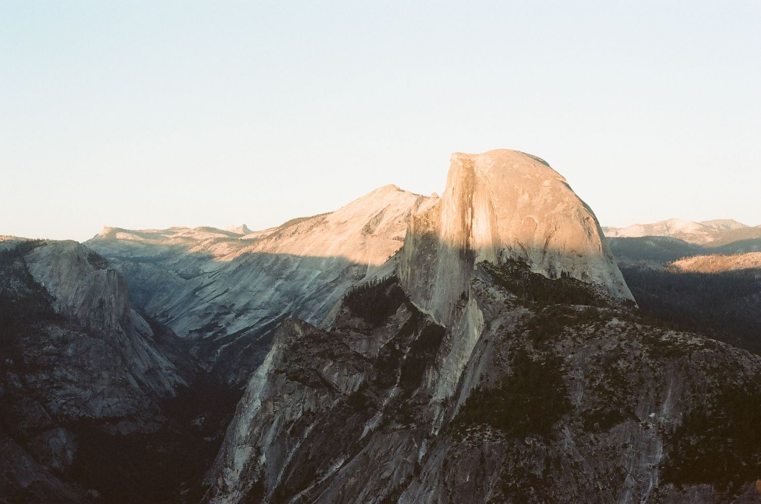 yosemite half dome sunset