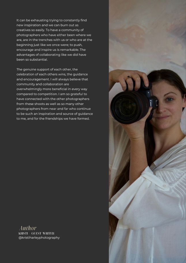 Portrait of Kristi Harley holding her camera to her eye during a photography session