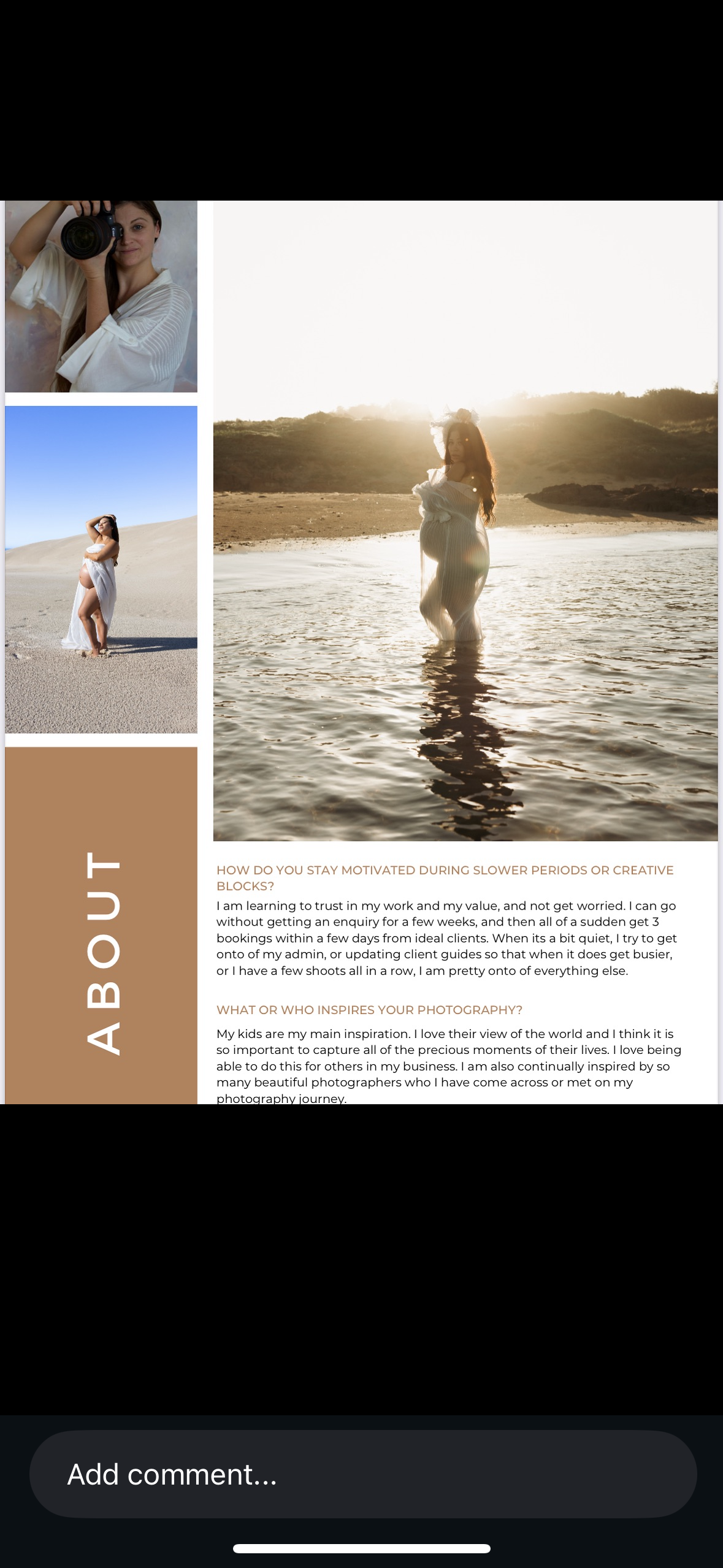 Woman at the beach in Port Stephens cradling her round pregnant belly.