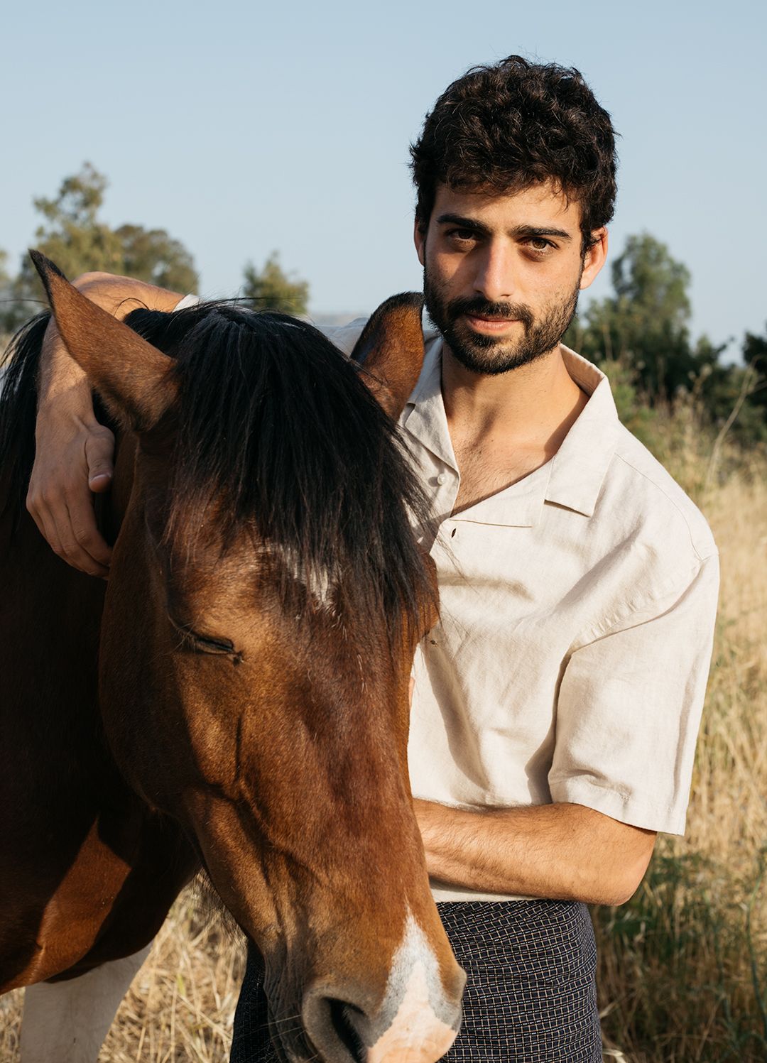 צילומי דיוקן גבר עם סוס