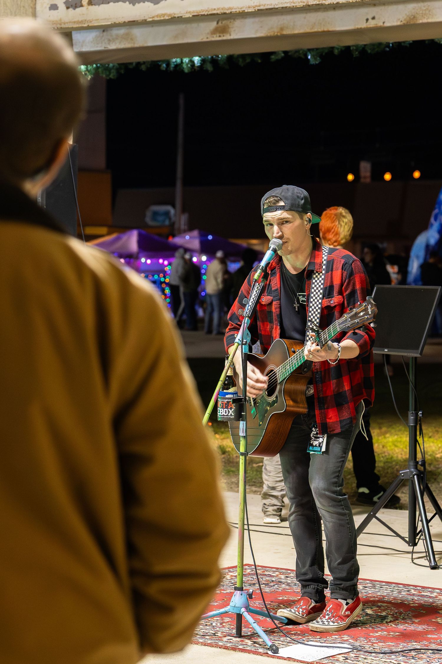 Live music performance at community event
