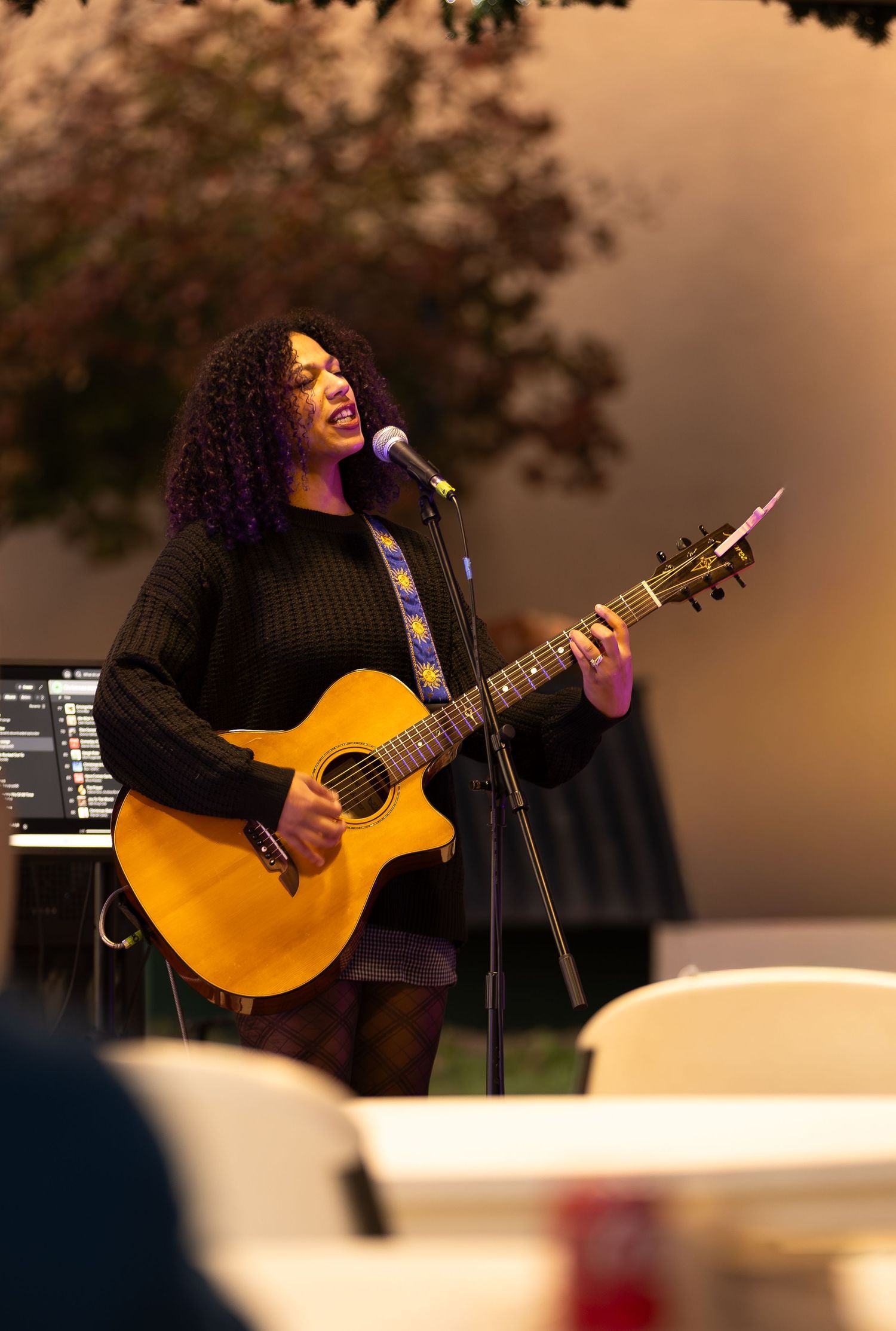 Live music performance at community event