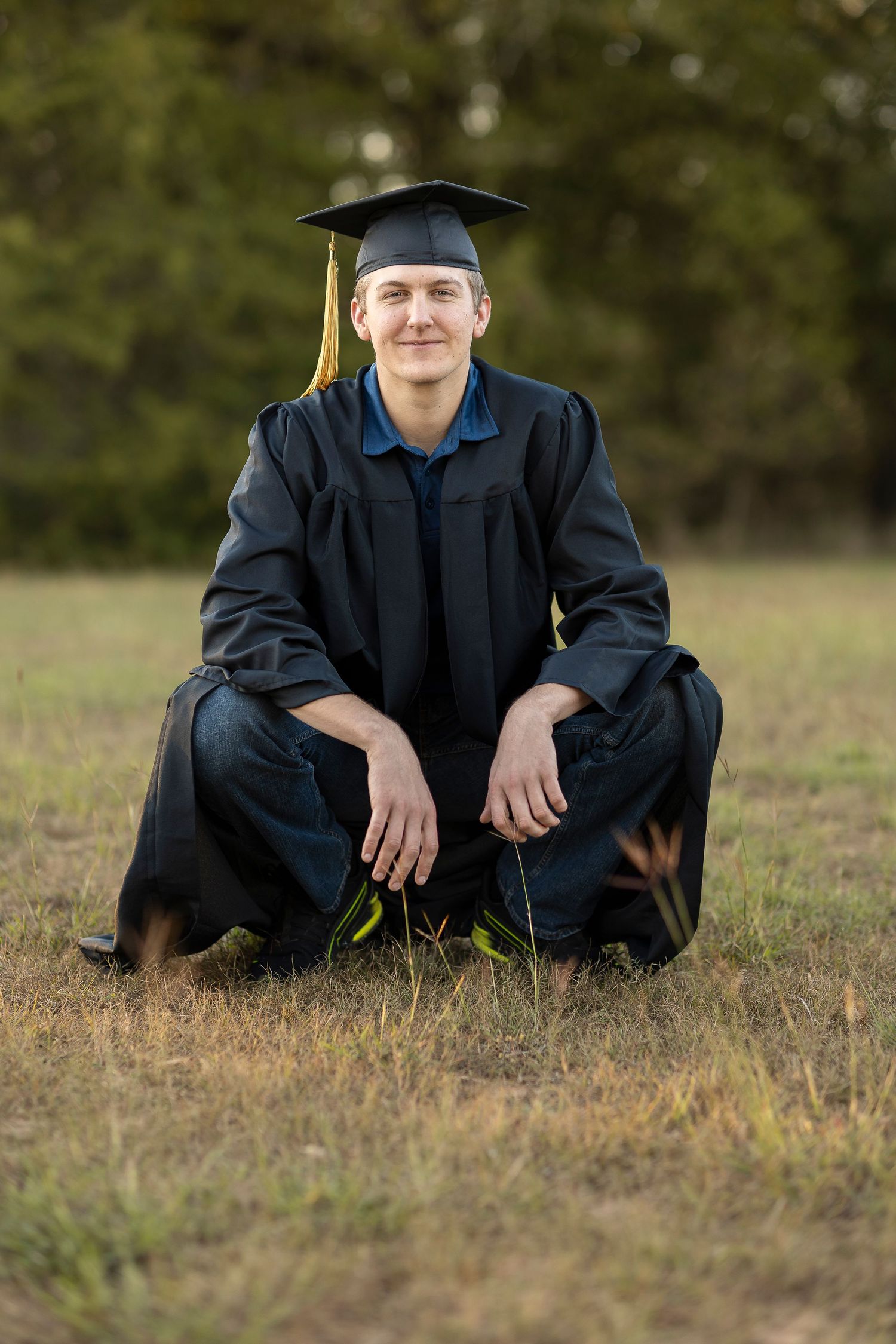 High school senior portrait outdoors