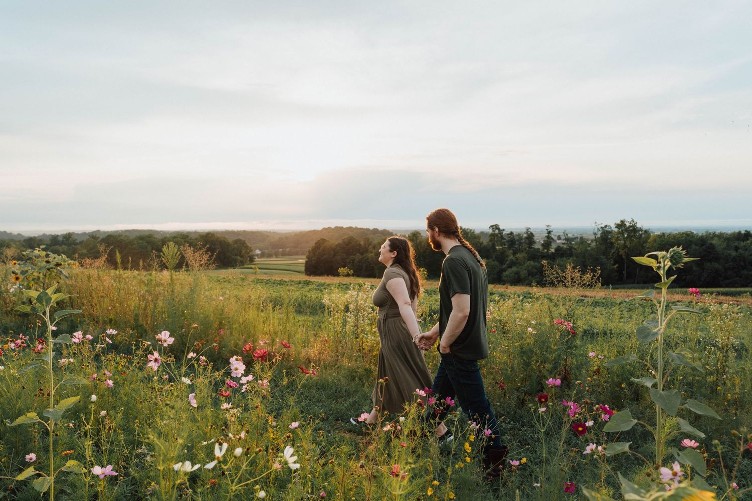Engagement Proposal Photographer Lancaster, Engagement Photoshoot at The Wildflower Overlook