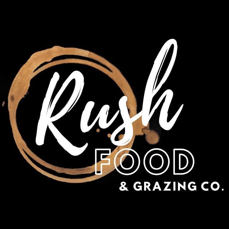 A series of modern black and gold restaurant or cafe logos featuring text and minimalist lettering designs.