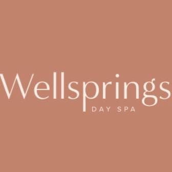 Elegant rose gold spa logo design for Wellsprings Day Spa with minimalist typography.