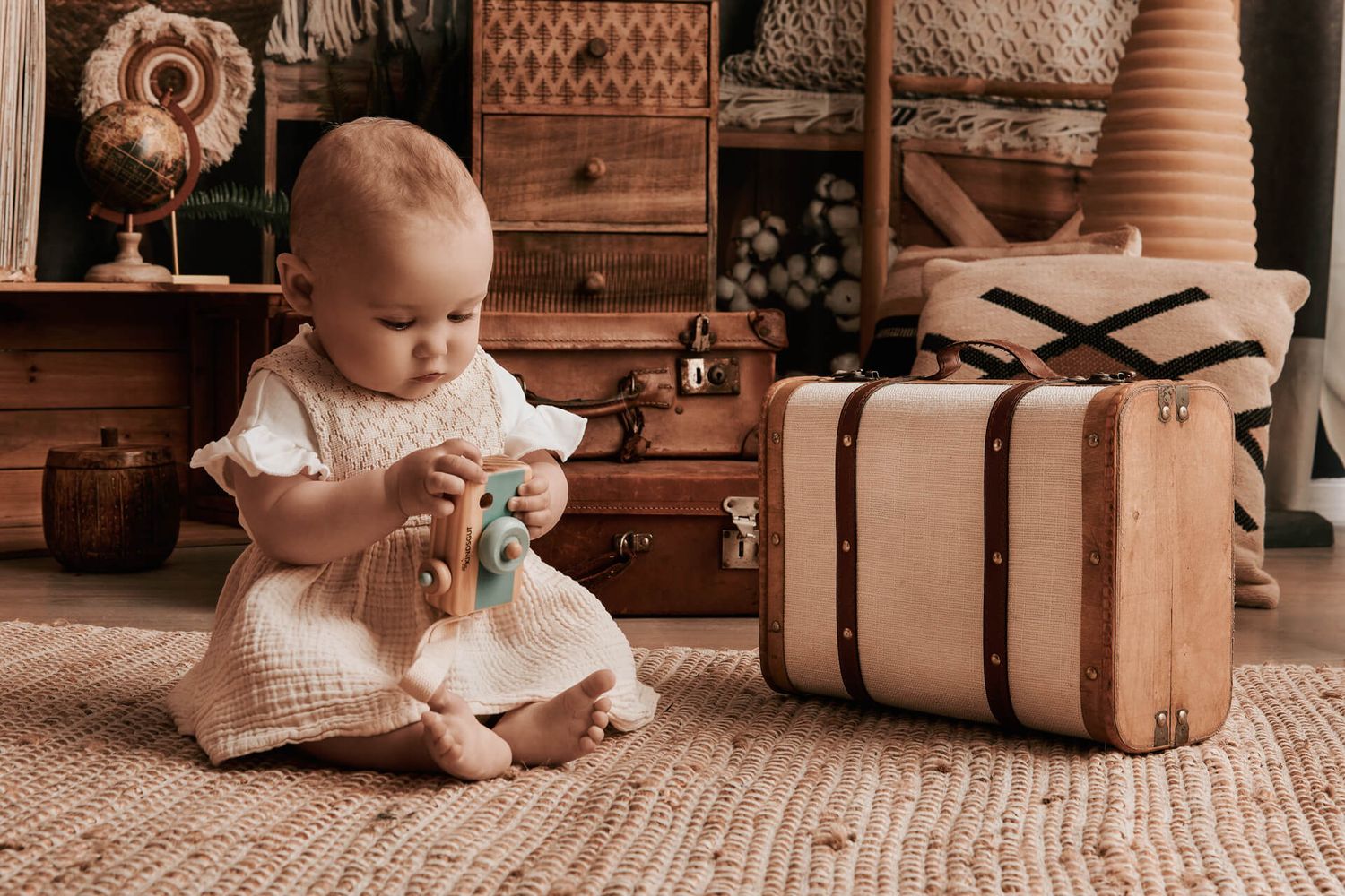 fotografia di famiglia a bruino torino - tema bimbi in stile boho