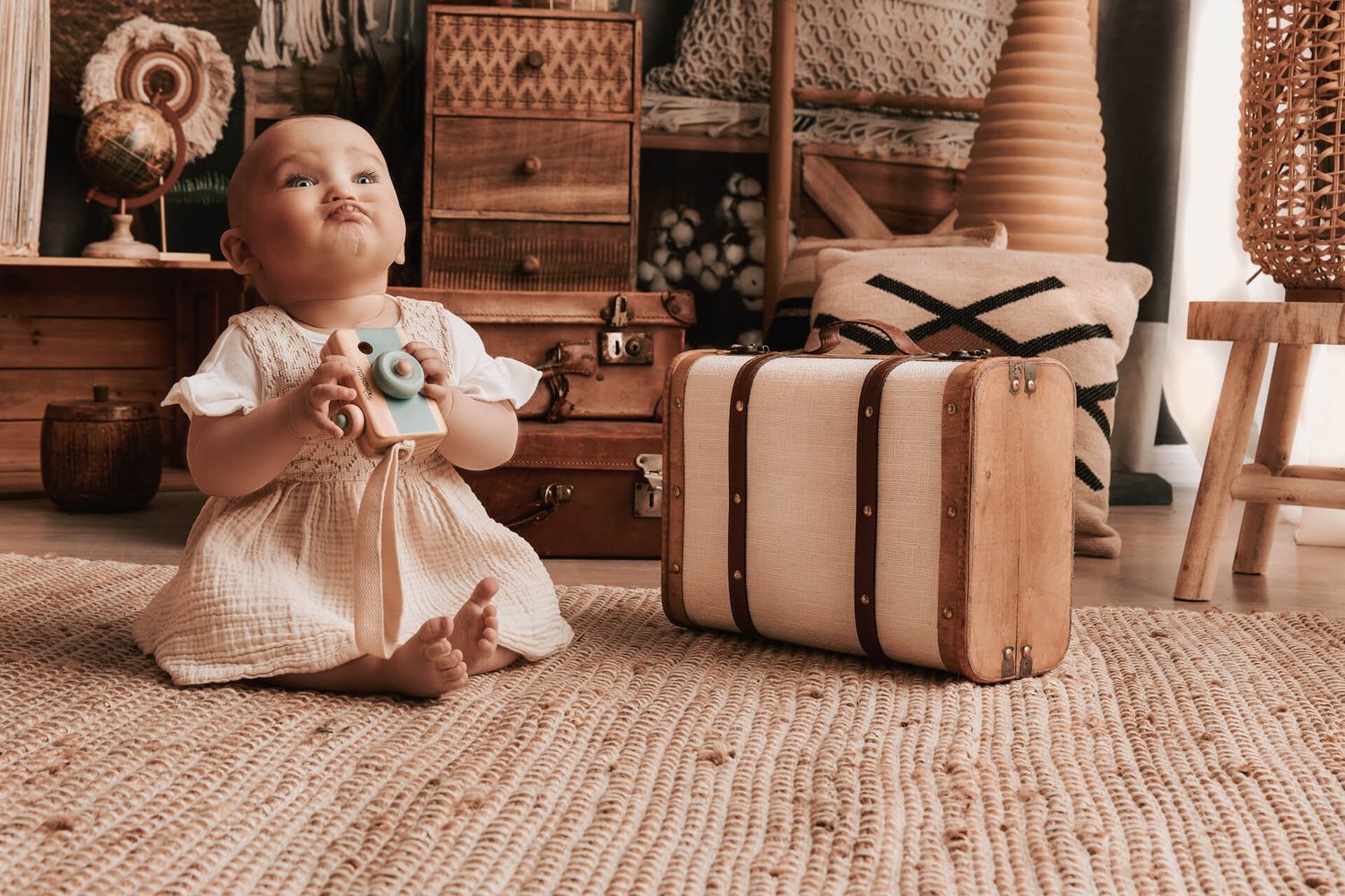 fotografia di famiglia a bruino torino - tema bimbi in stile boho