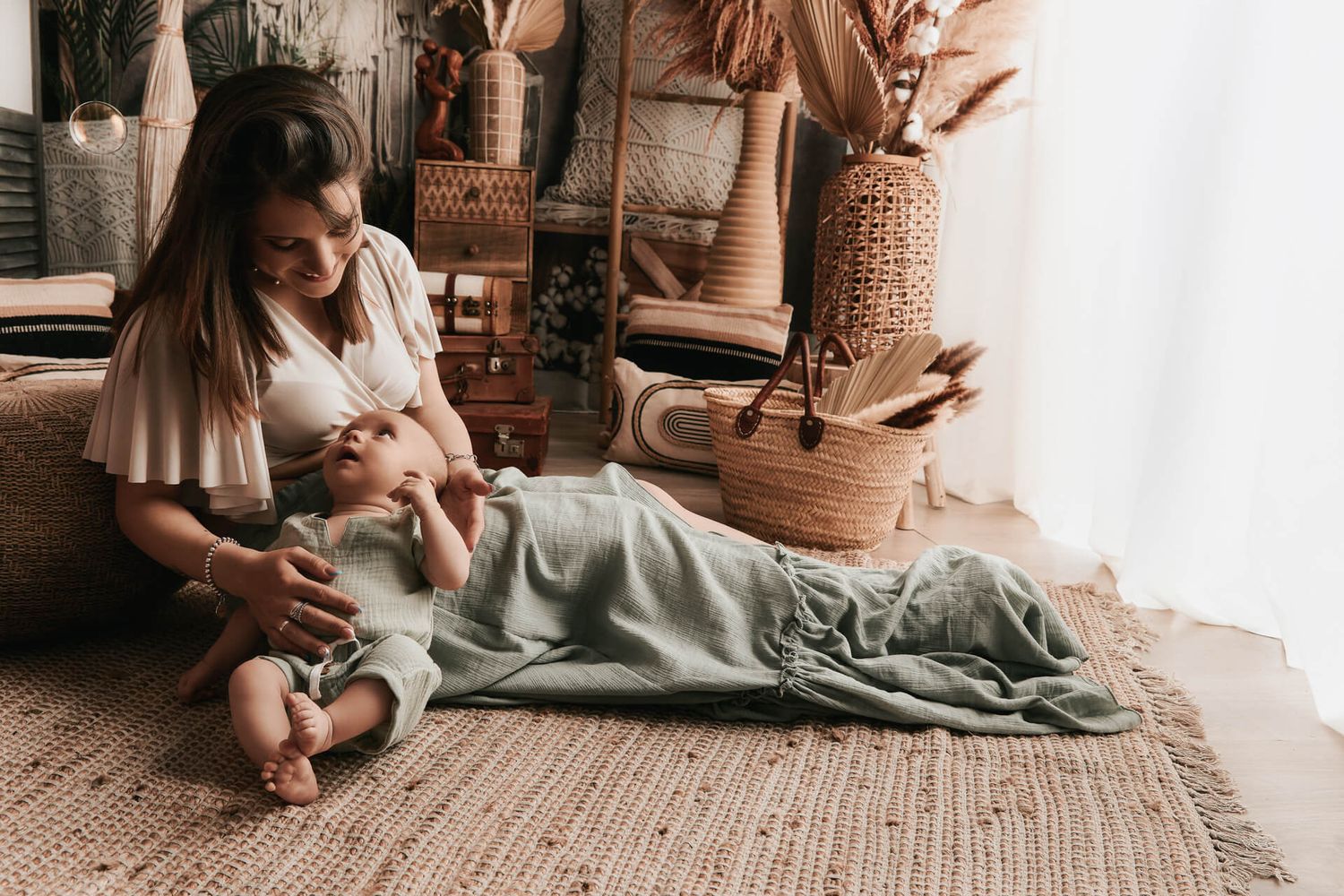 fotografia di famiglia a bruino torino - tema famiglia in stile boho