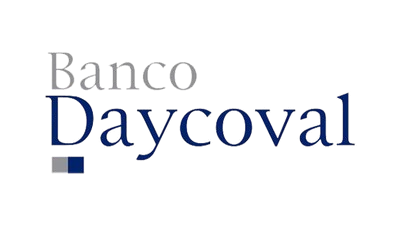 Banco Daycoval Brazilian bank logo in blue and gray text with small square accent.