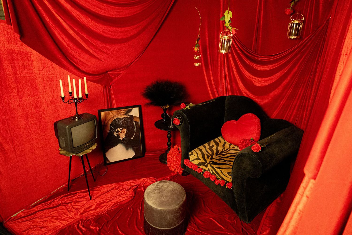 Creative themed set at a Las Vegas photography studio, perfect for portraits, fashion, birthdays, content creation, and editorial shoots.