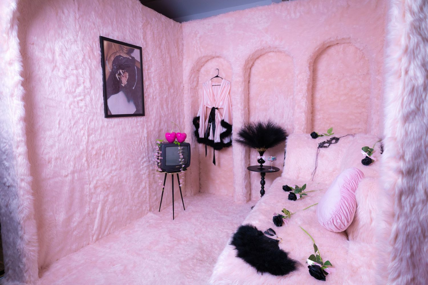 Creative themed set at a Las Vegas photography studio, perfect for portraits, fashion, birthdays, content creation, and editorial shoots.