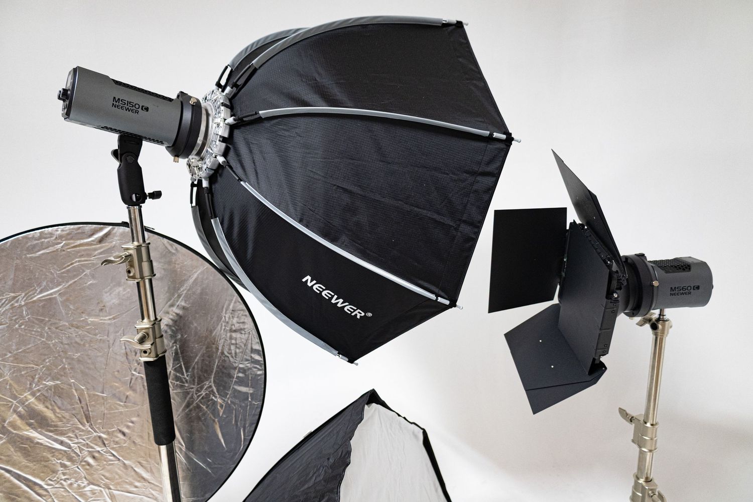 White wall photography set with spotlight lighting, offering a clean and versatile space for creative portraits, , fashion in las vegas