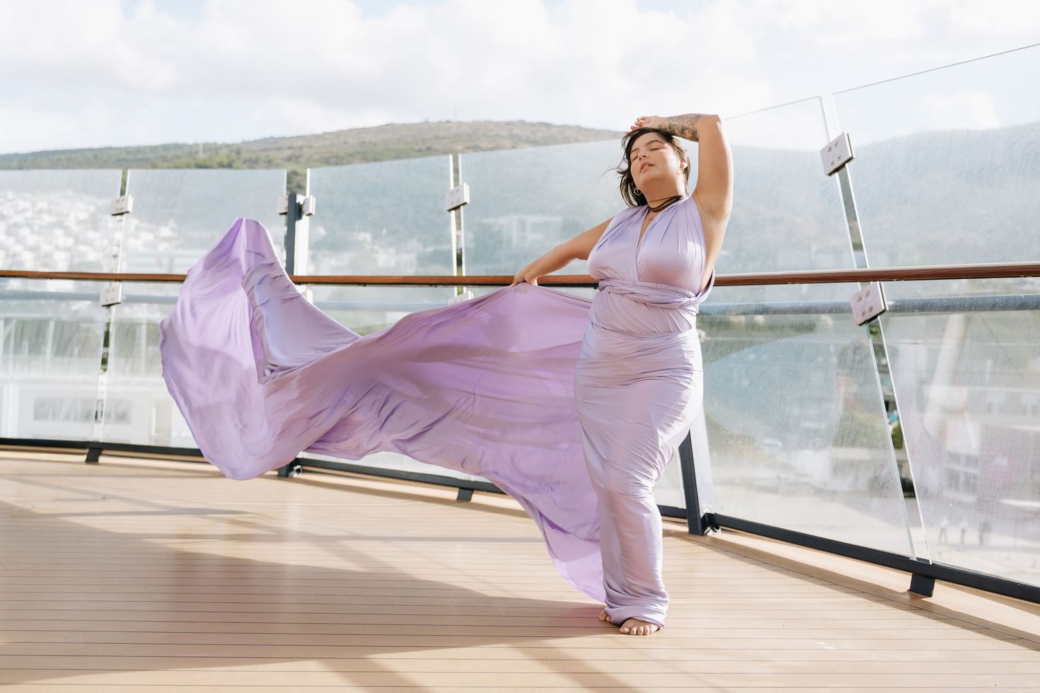 Kreative Portraitfotografie mit einem weit schwingenden Flying Dress