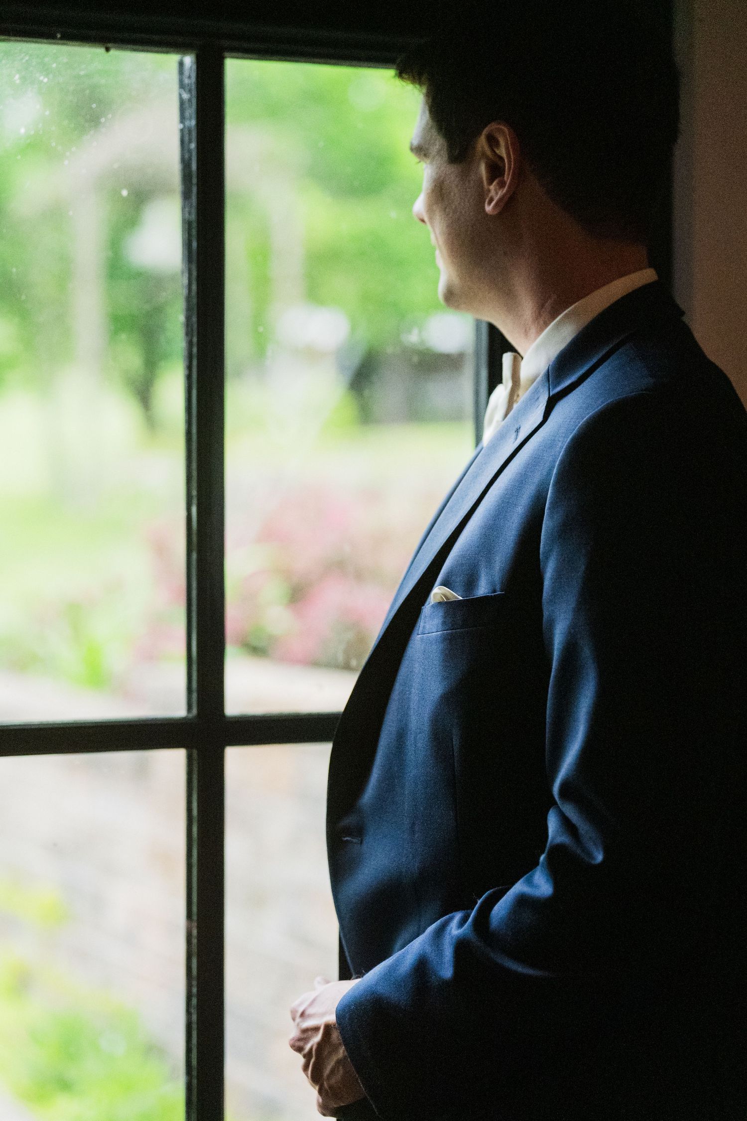 groom contemplative  at shady elms farm pittsburgh pa photography and video