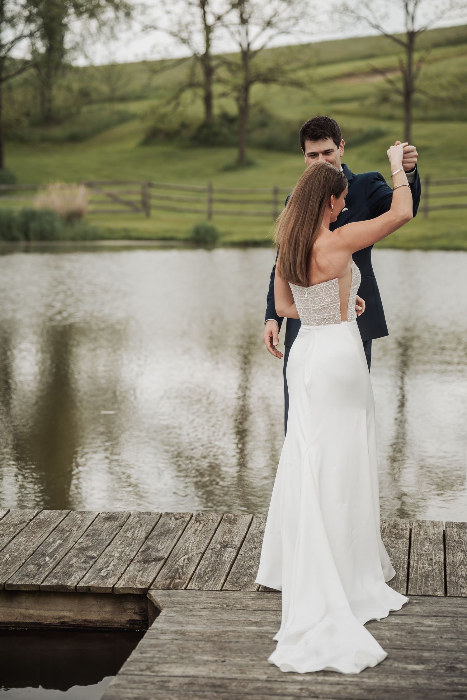 wedding first look.  at shady elms farm pittsburgh pa photography and video