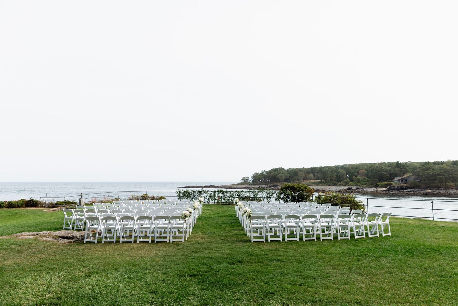 Stage Neck Inn wedding ocean view ceremony coastal ceremony summer York Harbor Maine