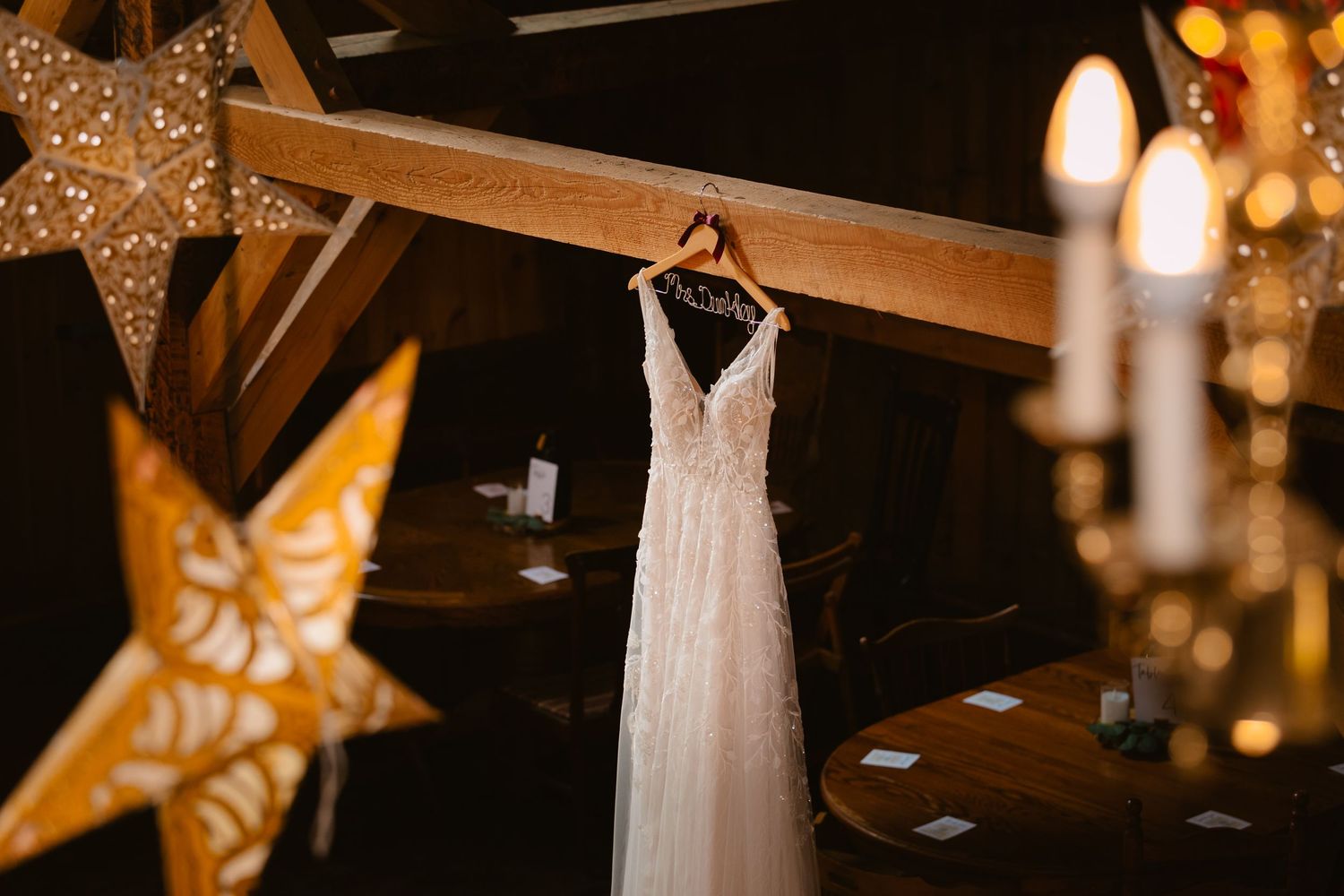 Andover Barn wedding Andover NH barn photo wedding dress photo with stars