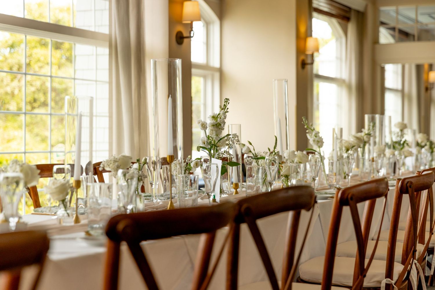 Stage Neck Inn wedding table decor reception centerpieces summer York Harbor Maine