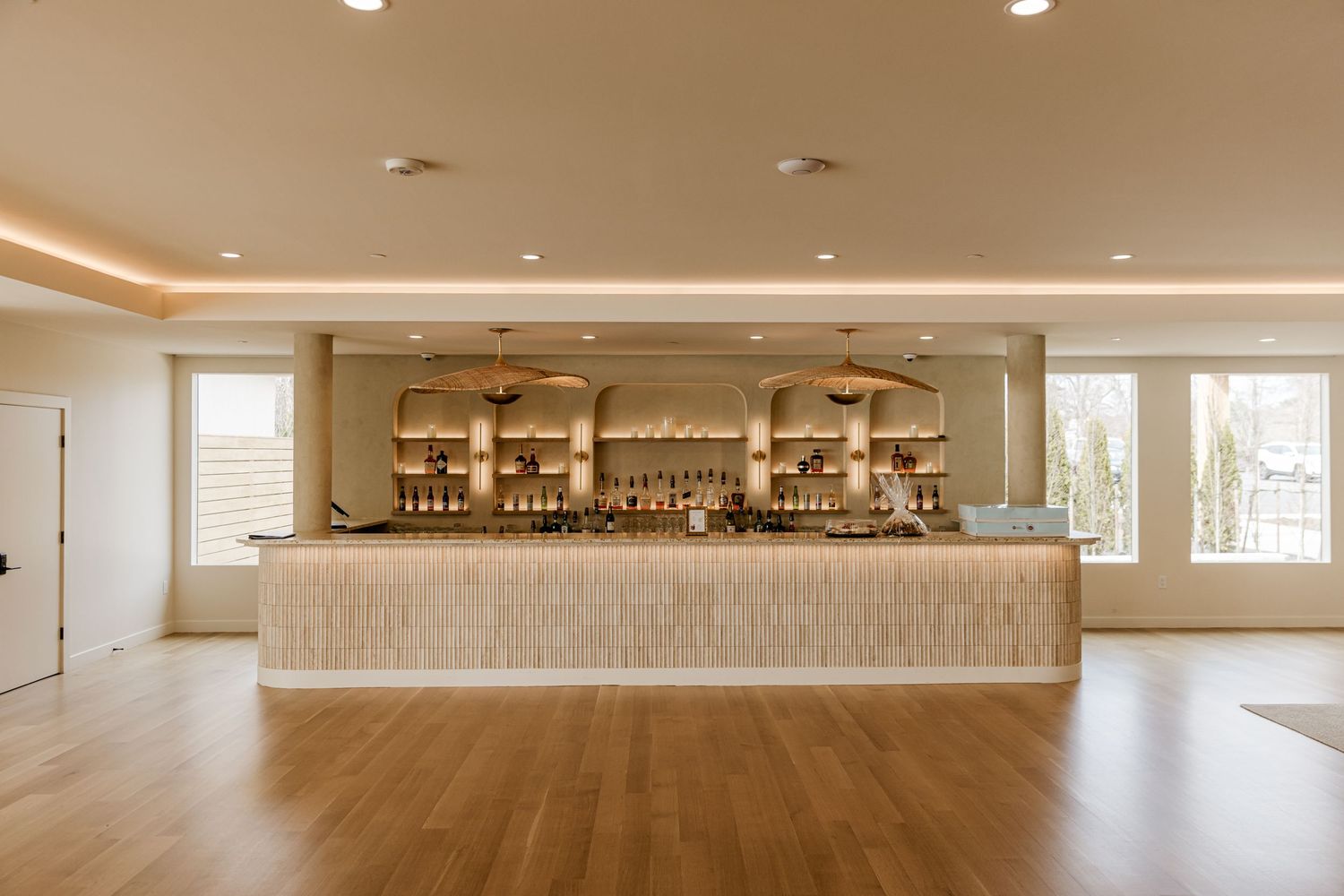 The Lakehouse Halifax MA wedding indoor space interior space bar area cocktail area decor