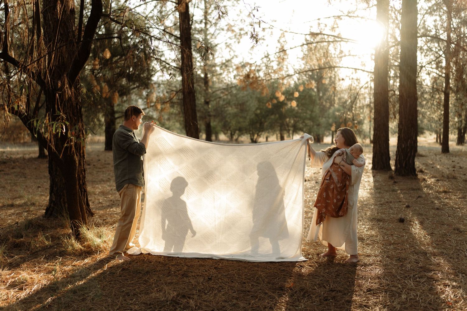 Outdoor family photoshoot in Johannesburg at golden hour