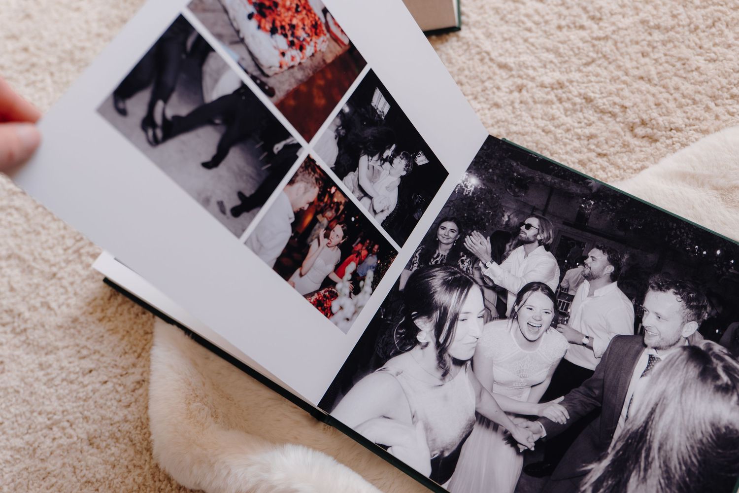 Example of internal album spreads on fine art paper