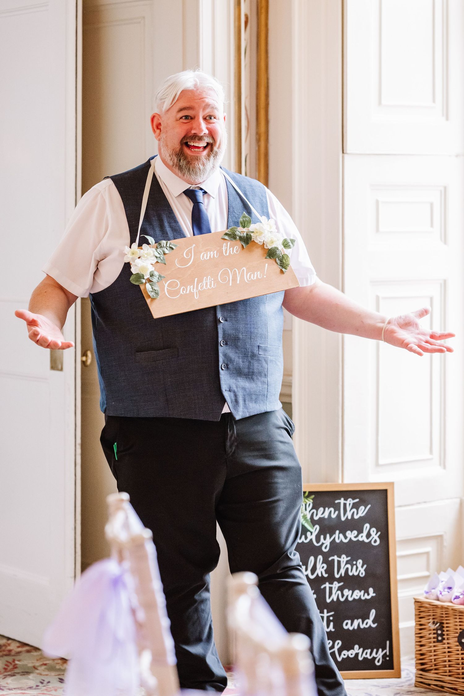 Weymouth wedding photography at Kingston Maurward. Dorset Candid wedding photographer- Kelly Tawse Photography. With Chris Howat Magic man