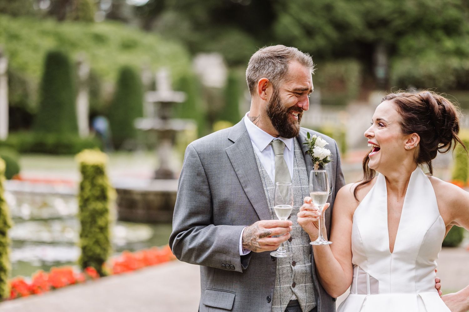 Italian Villa, Compton Acres Poole from a Dorset candid wedding photographer