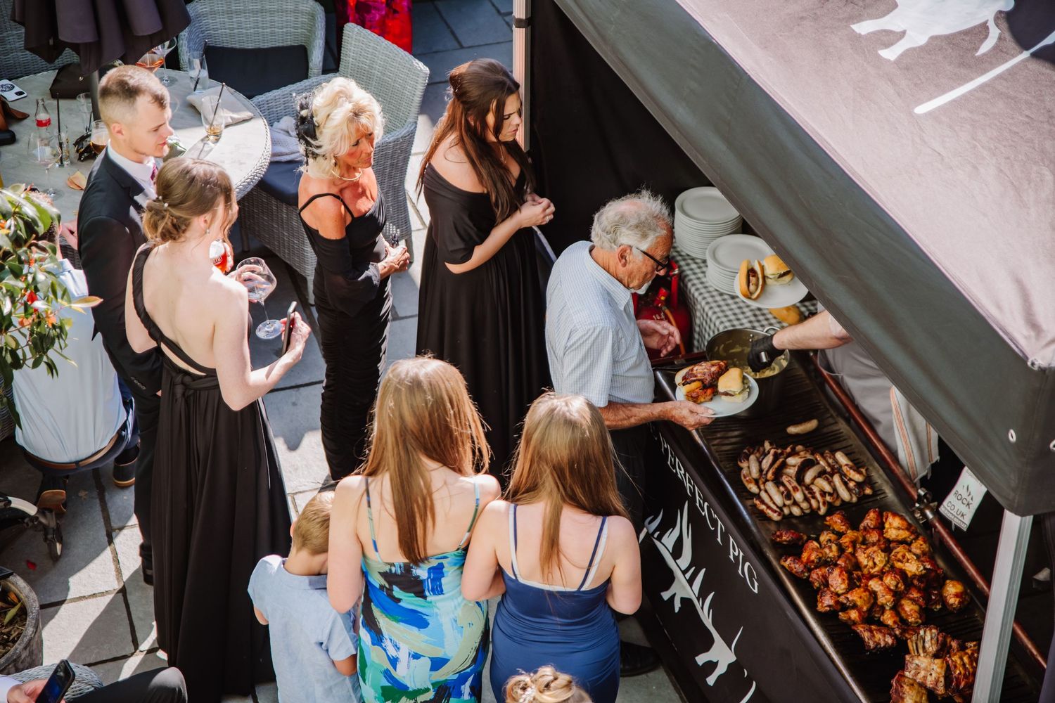 Poole wedding photographer- The Crown Hotel wedding with The Perfect Pig BBQ.