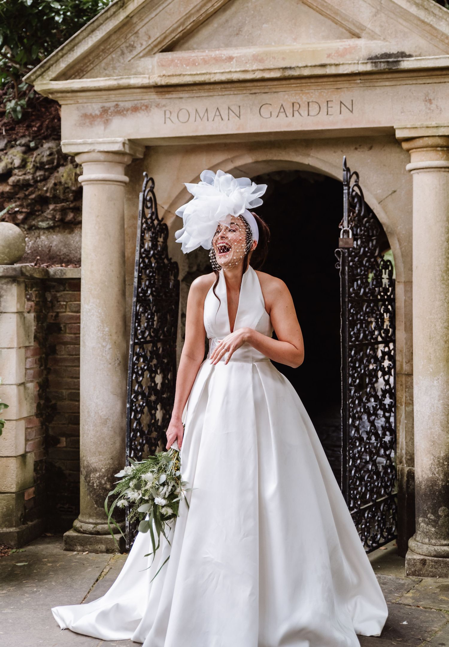 Large contemporary wedding headItalian Villa, Compton Acres Poole from a Dorset candid wedding photographer