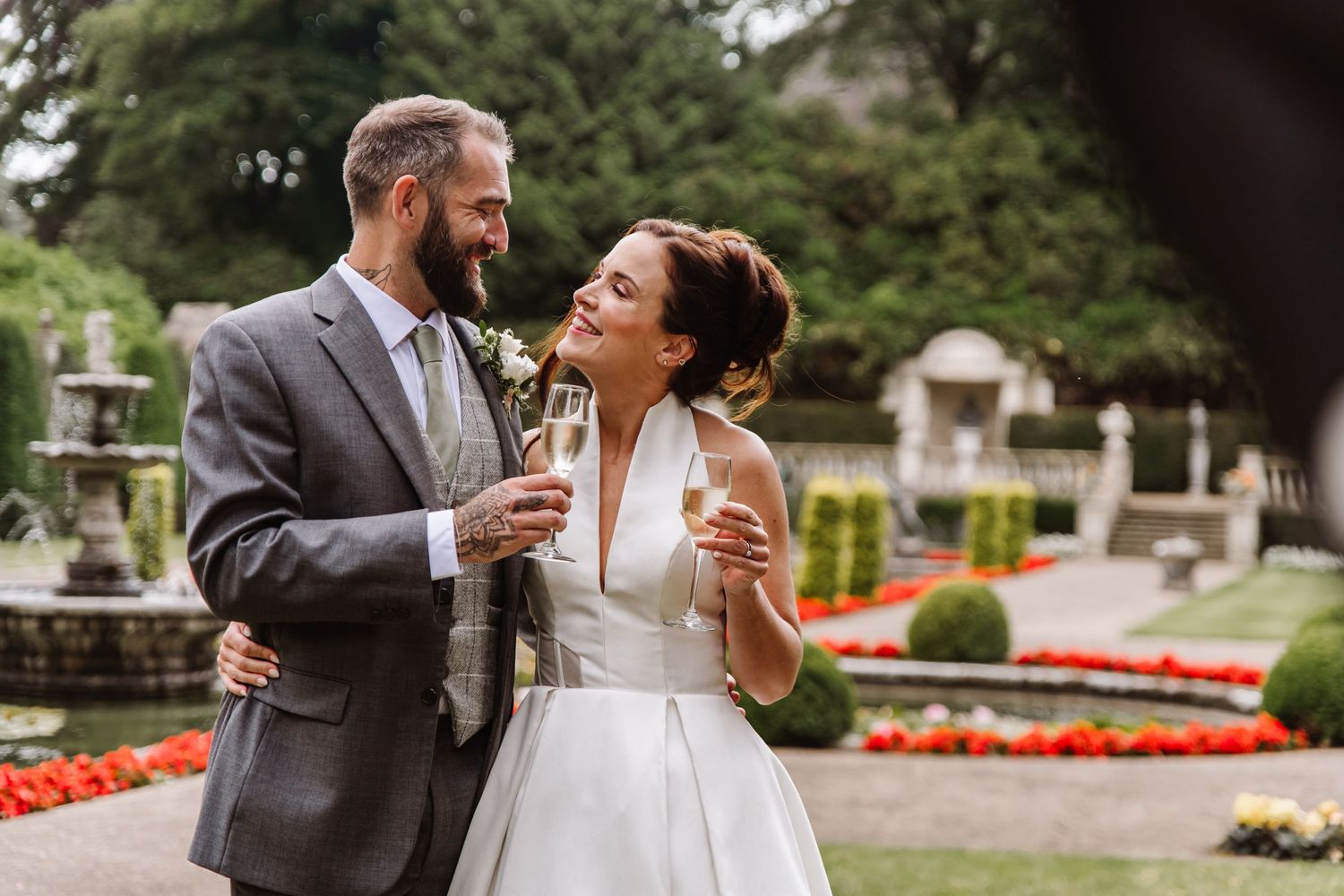 Italian Villa, Compton Acres Poole from a Dorset candid wedding photographer