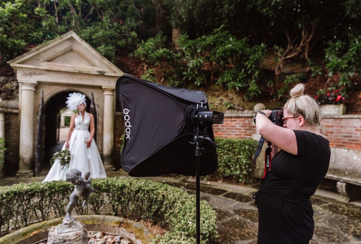 behind the scenes at the  Italian Villa, Compton Acres wedding venue Dorset. From a candid wedding photographer Dorset