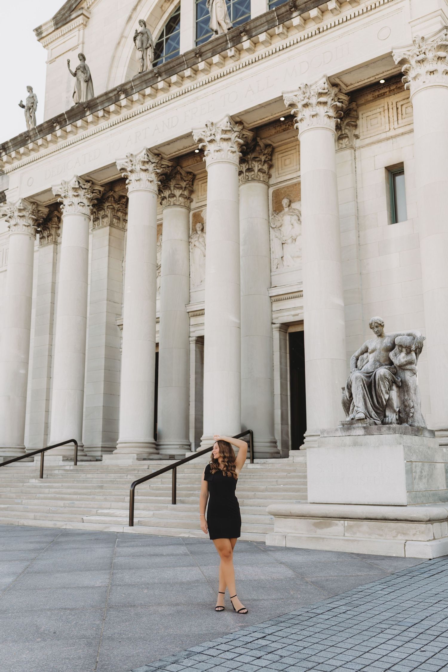 st louis art museum senior girl black dress