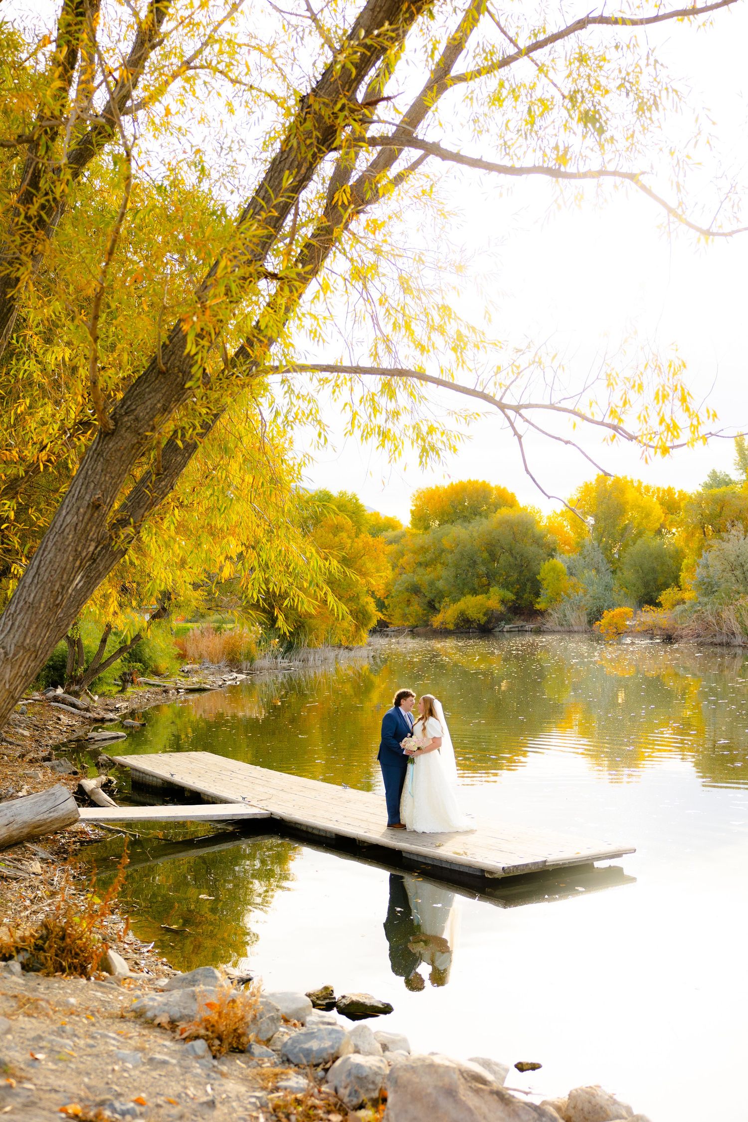Lake Fall Bridal Session